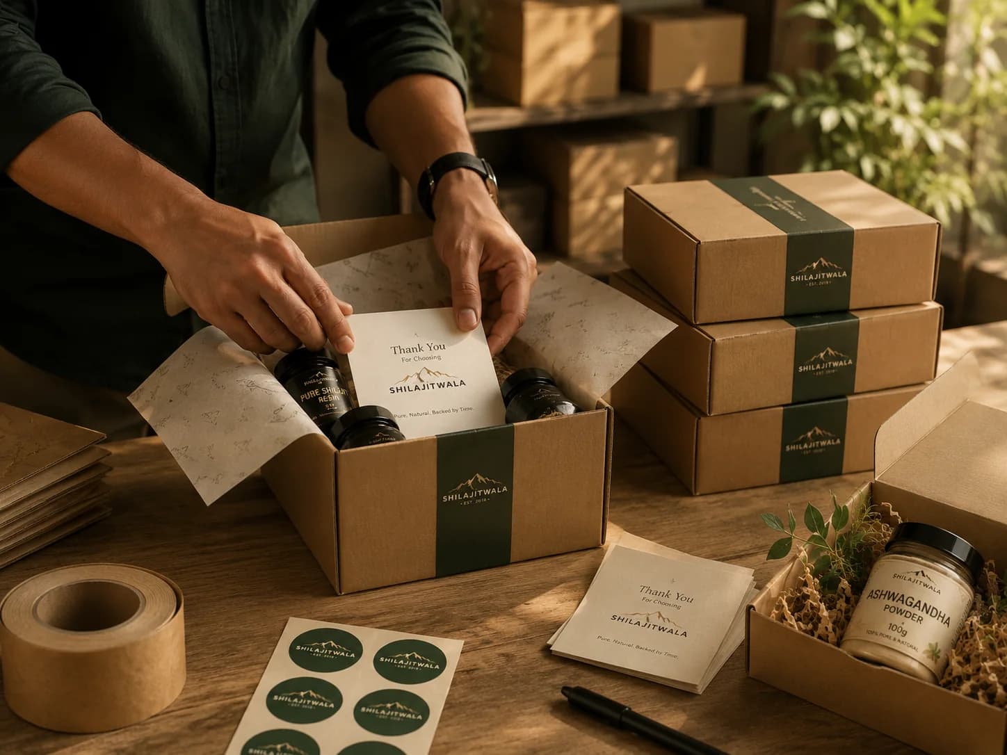 ShilajitWala products being packed carefully