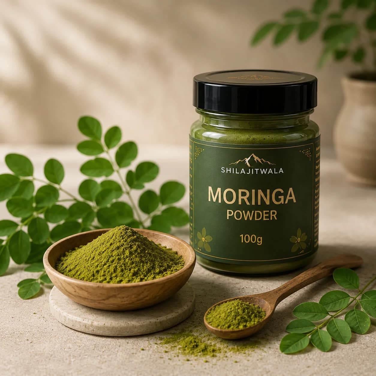 Moringa Powder with its natural ingredient