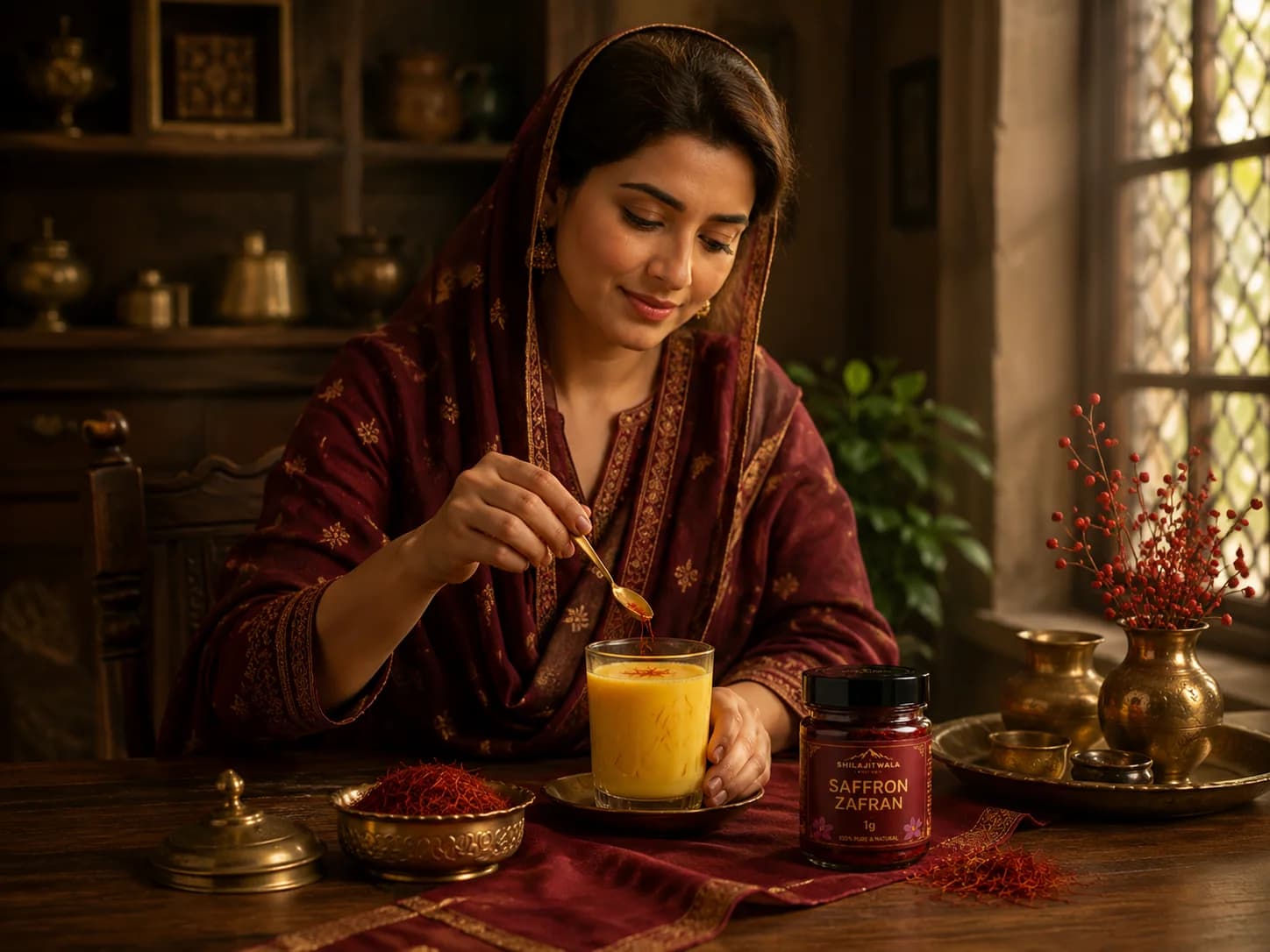 Saffron Zafran in a realistic everyday wellness routine