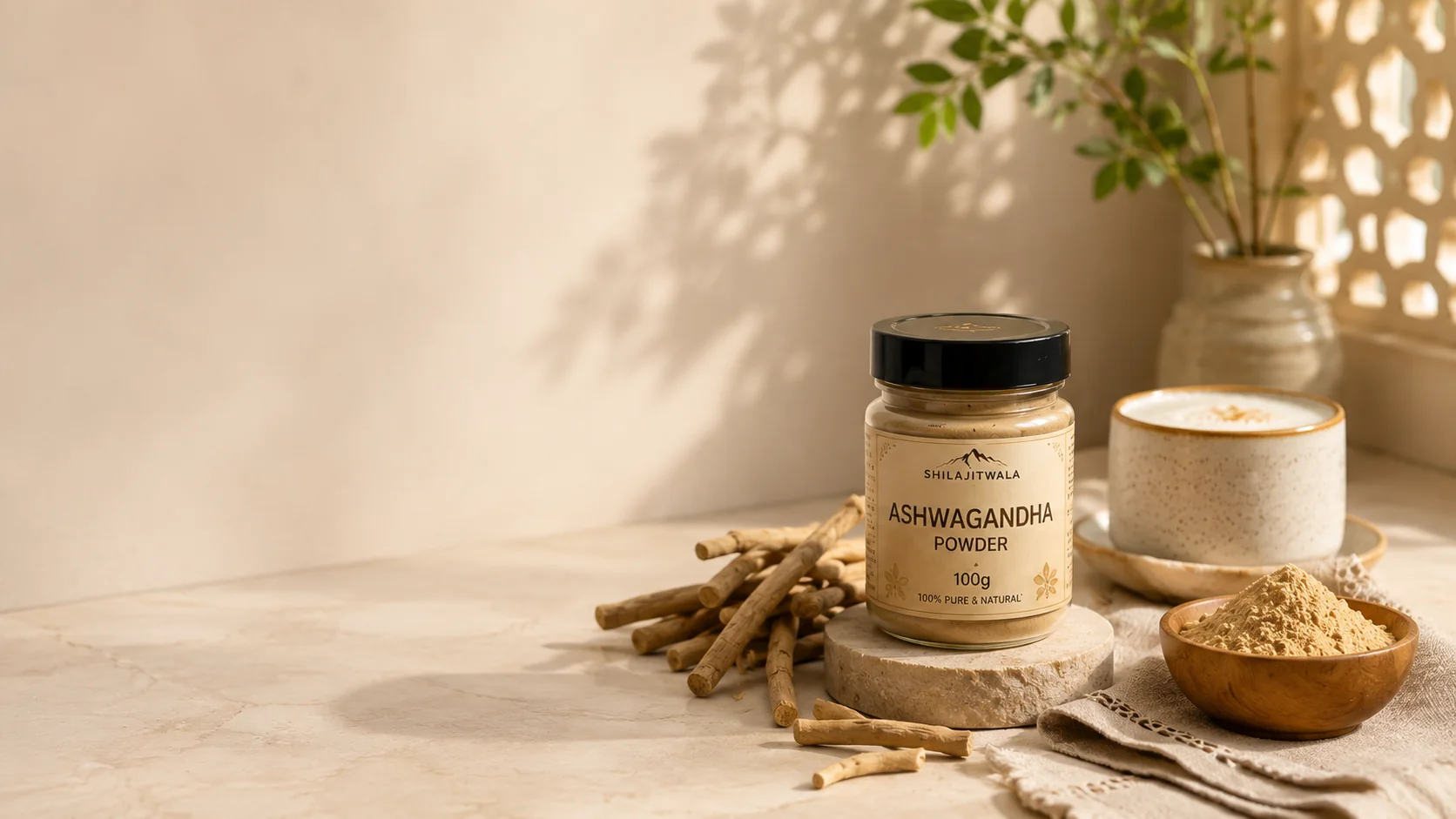 Ashwagandha Powder premium product scene