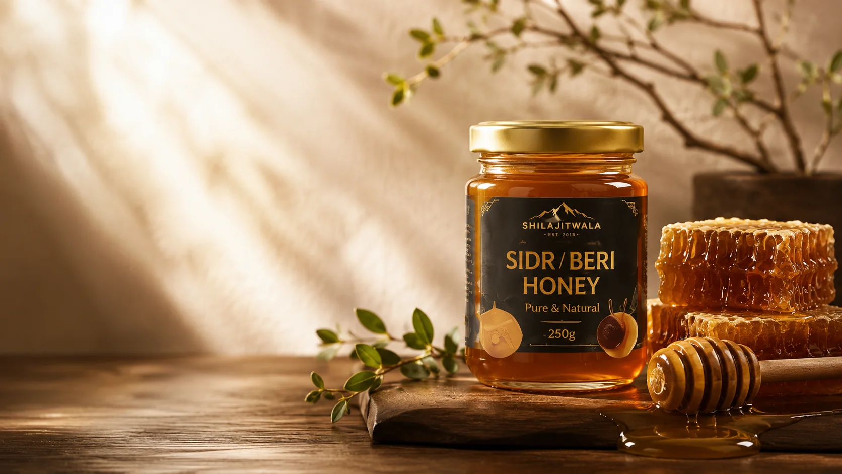 Sidr Beri Honey premium product scene